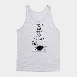 Inhale Exhale Bearded Collie Tank Top